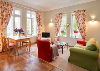 Living and dining area apartment Turmwohnung 1